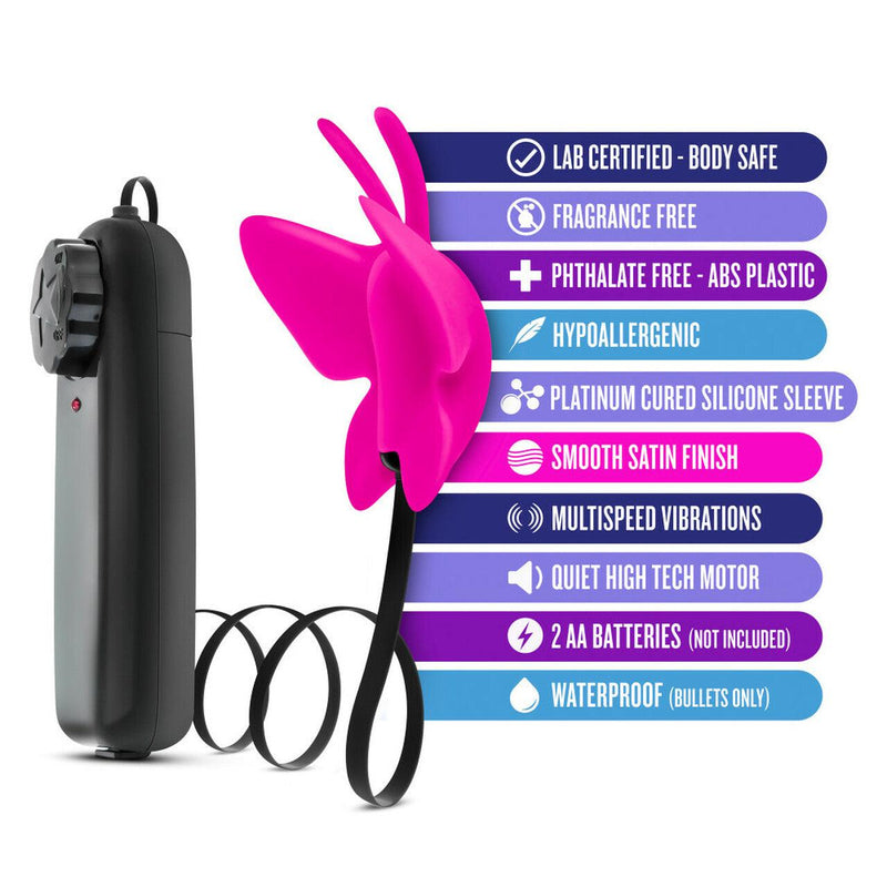 Luxe- Butterfly Teaser Clitoral Vibrator - Fuschia | Blush - The Dildo Hub