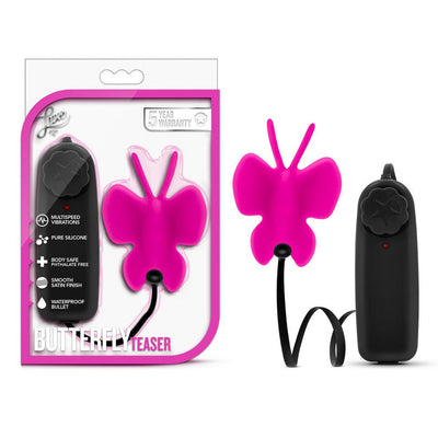 Luxe- Butterfly Teaser Clitoral Vibrator - Fuschia | Blush - The Dildo Hub