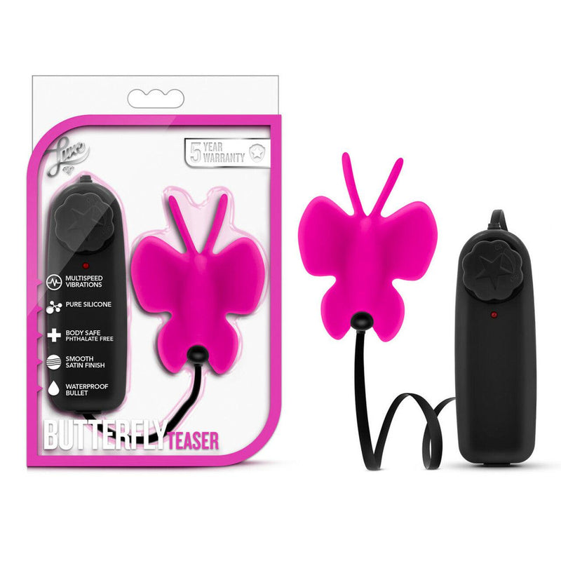 Luxe- Butterfly Teaser Clitoral Vibrator - Fuschia | Blush - The Dildo Hub