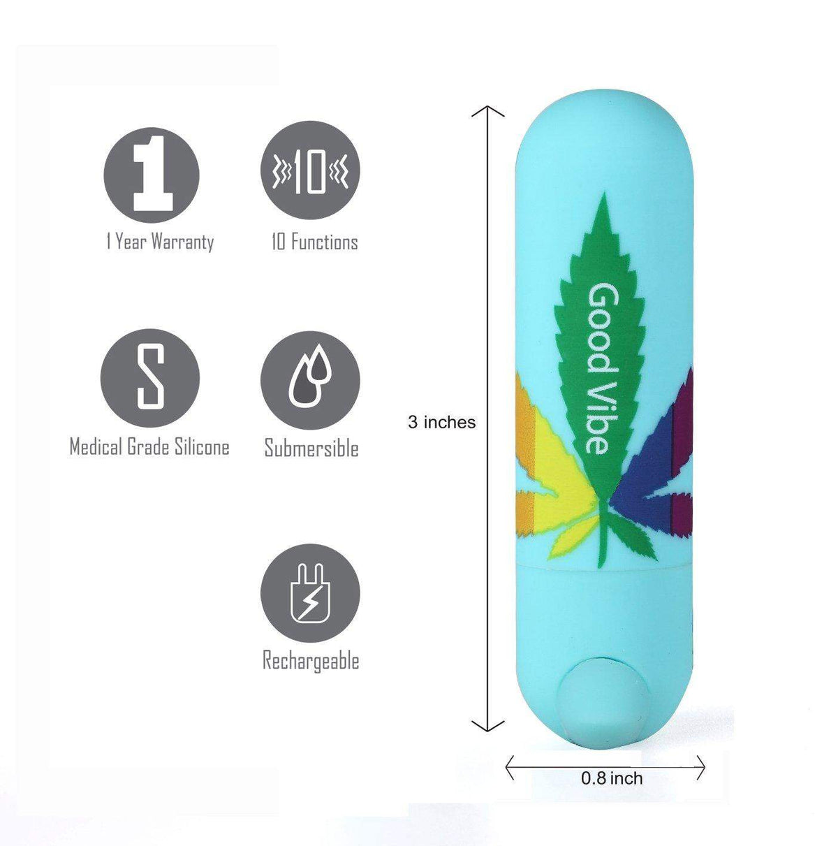 Maia Jessi 420 Series Mini Bullet Teal Blue - The Dildo Hub