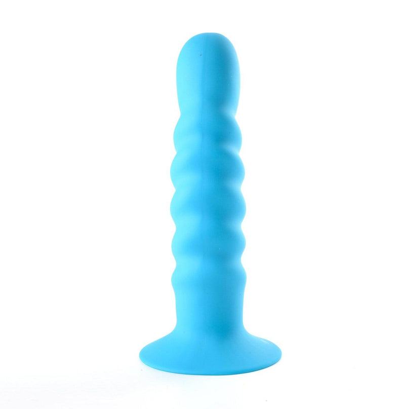 Maia Kendall Swirled Satin Finish - Neon Blue 8 inch. - The Dildo Hub