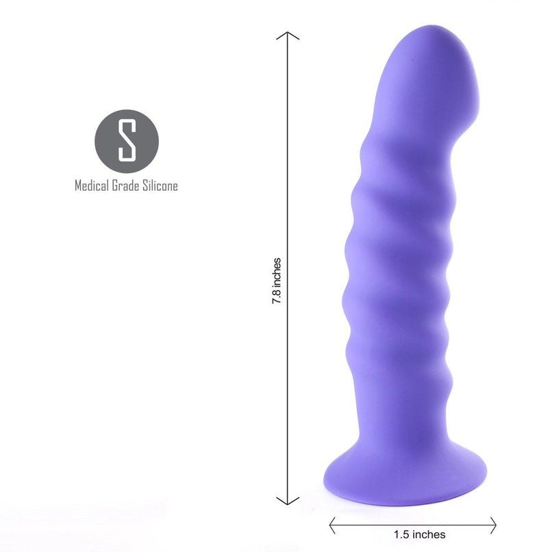 Maia Kendall Swirled Satin Finish - Neon Purple 8 inch. - The Dildo Hub