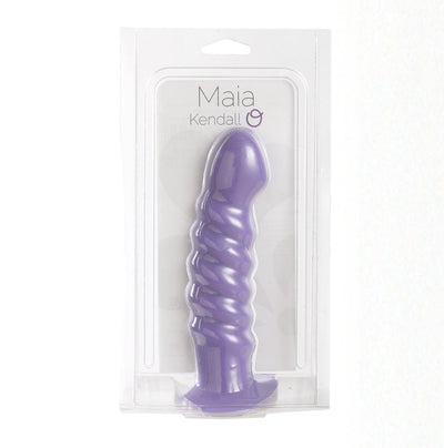 Maia Kendall Swirled Satin Finish - Neon Purple 8 inch. - The Dildo Hub