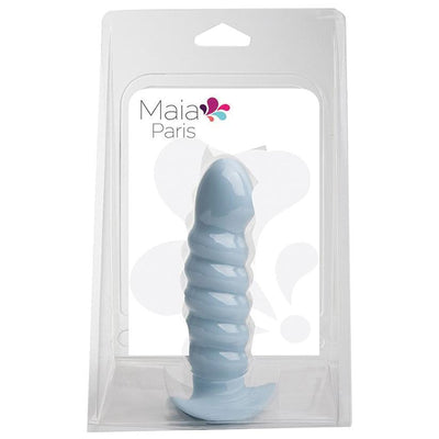 Maia Paris 6-Inch Silicone Ribbed Dong Blue - The Dildo Hub