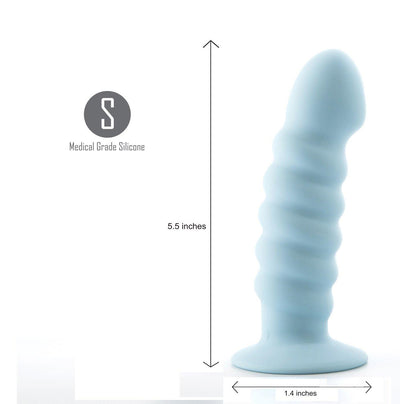 Maia Paris 6-Inch Silicone Ribbed Dong Blue - The Dildo Hub