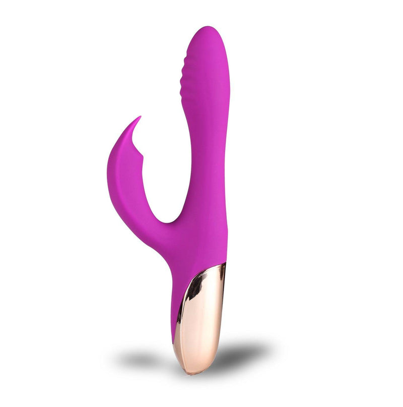 Maia Skyler Rechargeable Silicone Bendable Rabbit Vibrator Purple - The Dildo Hub