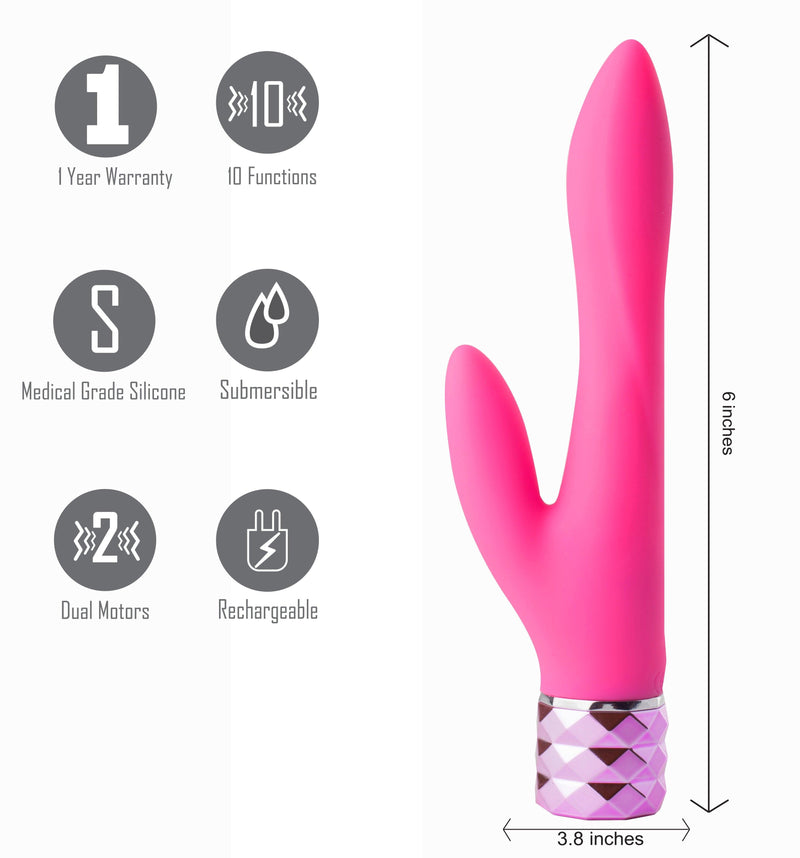 Maia Victoria Crystal Gems Dual Vibrator Pink - The Dildo Hub