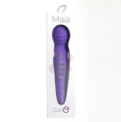 Maia Zoe Twistty Dual Vibrating Pleasure Wand Purple - The Dildo Hub