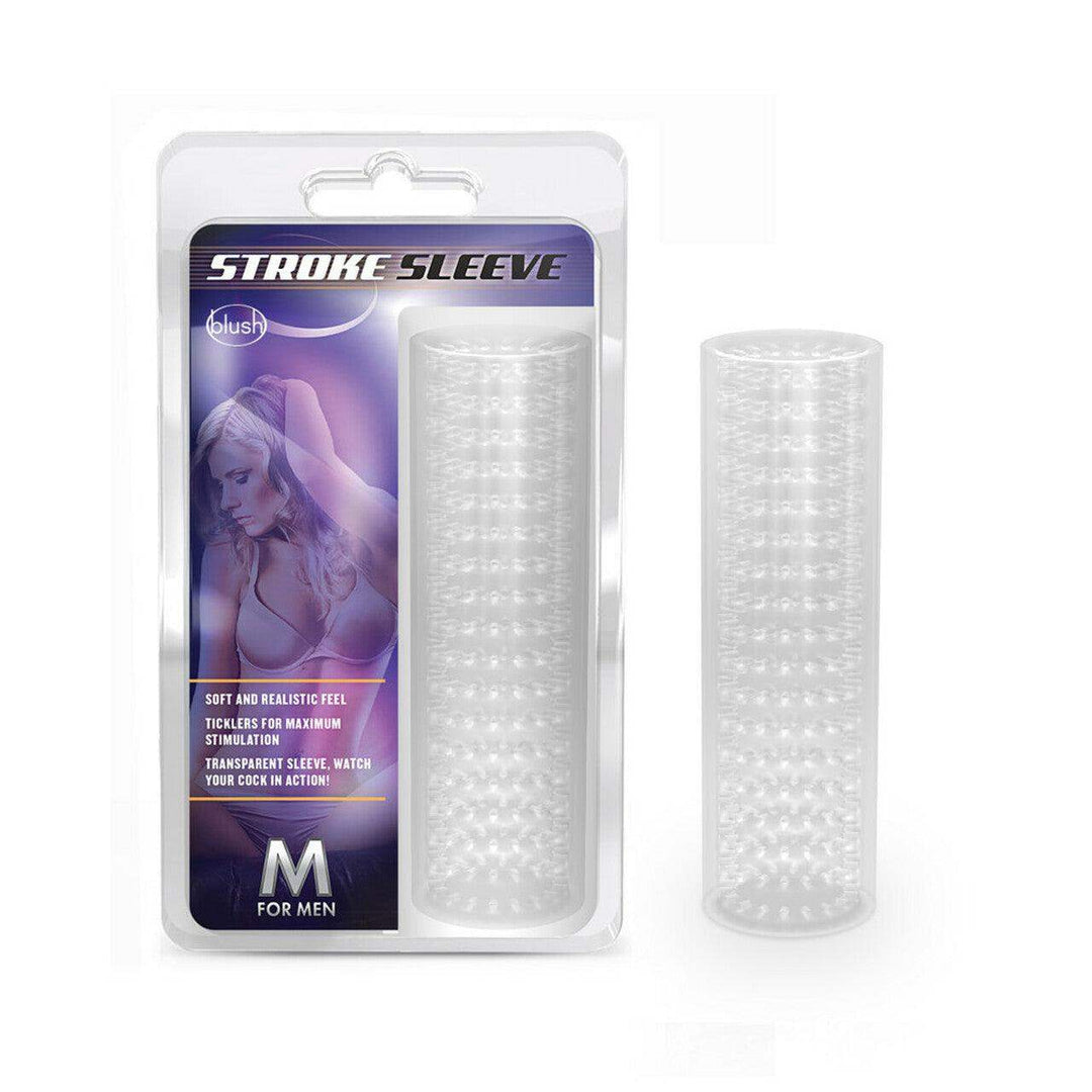 Masturbator M For Men Stroke Sleeve - Clear | Blush - The Dildo Hub
