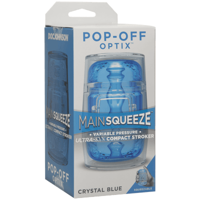 Masturbator Main Squeeze - Pop-Off - Optix - Crystal Blue | Doc Johnson - The Dildo Hub