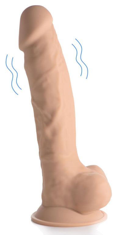 Medium 8-Inch Hypoallergenic Silicone Vibrating Dildo - The Dildo Hub