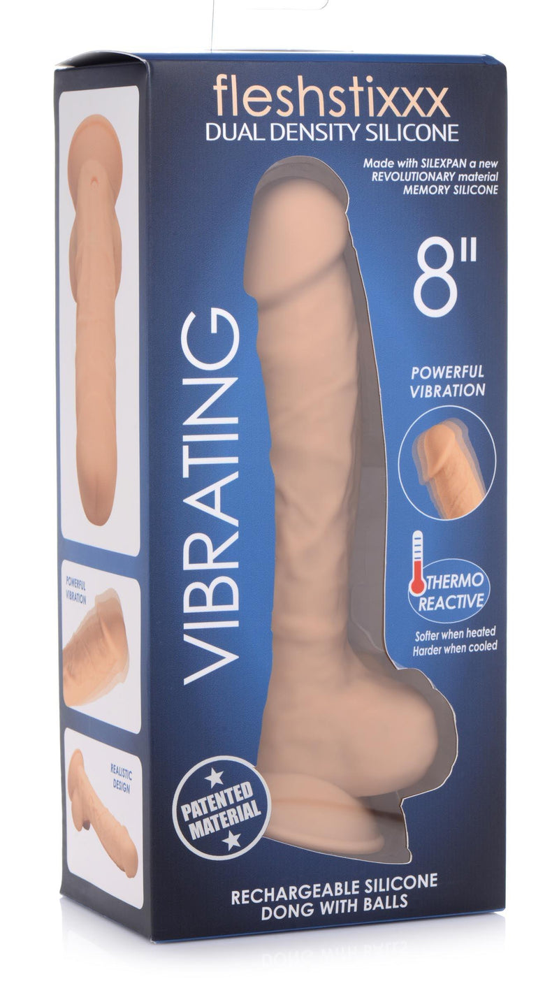 Medium 8-Inch Hypoallergenic Silicone Vibrating Dildo - The Dildo Hub