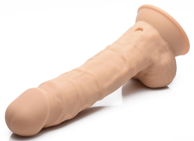 Medium 8-Inch Hypoallergenic Silicone Vibrating Dildo - The Dildo Hub