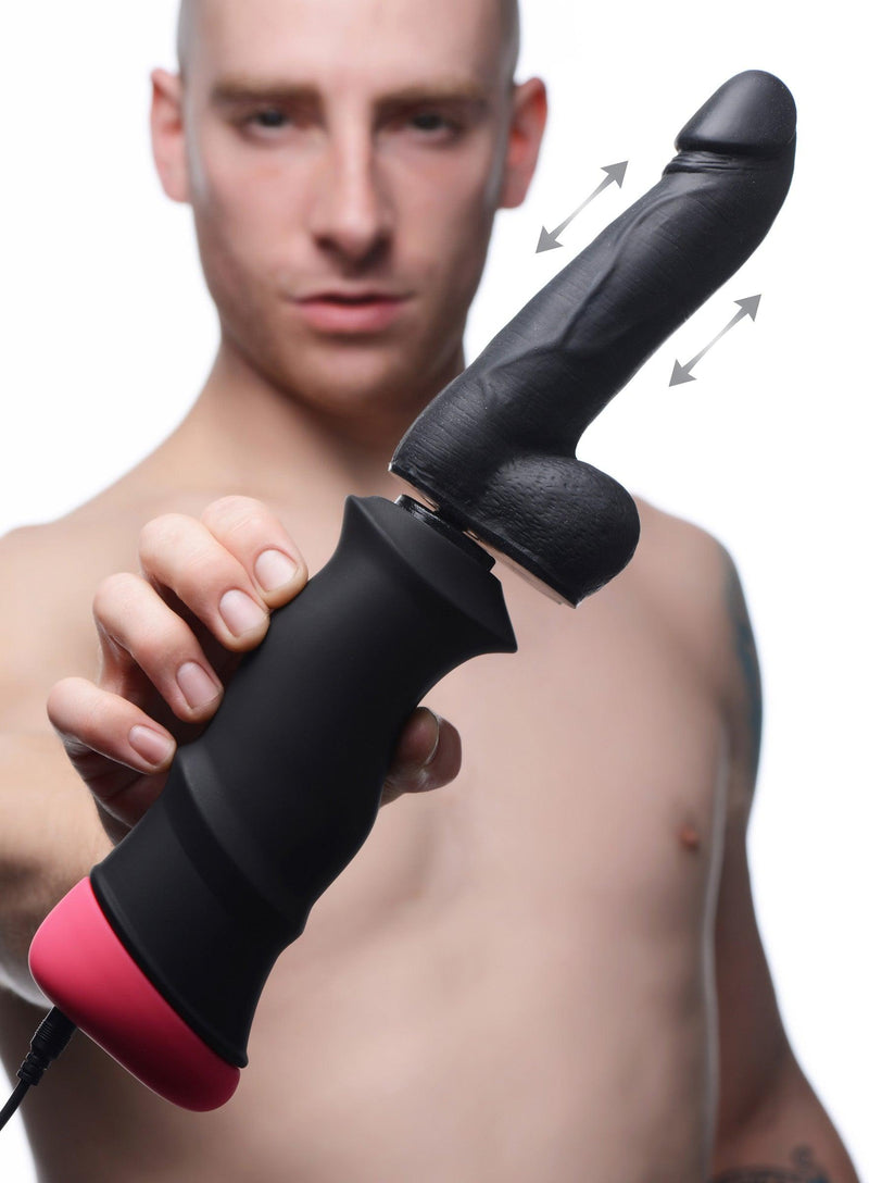 Mega-Pounder | Thrusting Sex Machine - Handheld Silicone Dildo - The Dildo Hub