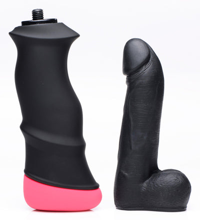 Mega-Pounder | Thrusting Sex Machine - Handheld Silicone Dildo - The Dildo Hub