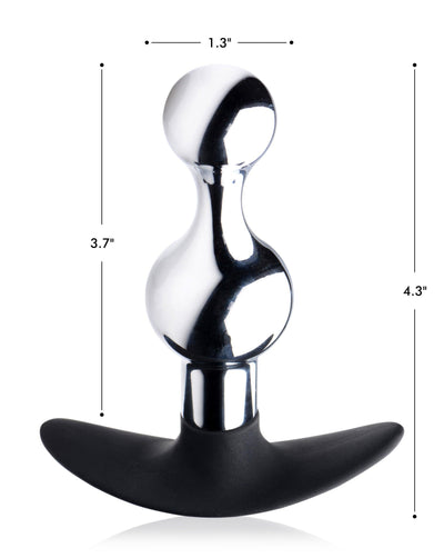 Metal and Silicone Beaded Anal Plug - The Dildo Hub