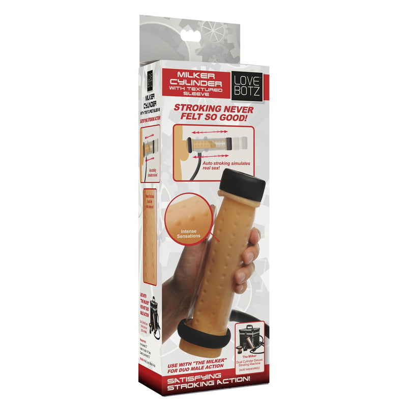 Milker Cylinder with Textured Sleeve - The Dildo Hub