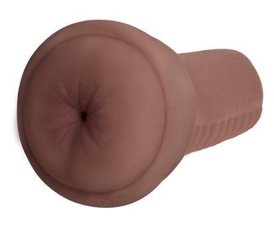 Mistress Angel BioSkin Vibrating Ass Stroker- Dark - The Dildo Hub