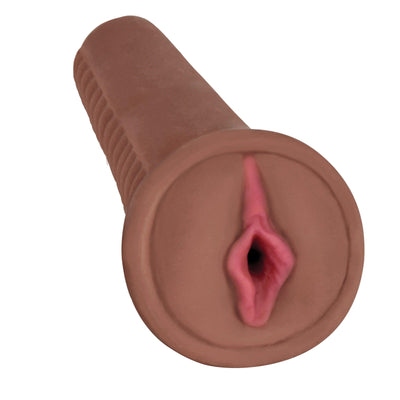 Mistress Angel BioSkin Vibrating Pussy Stroker- Brown - The Dildo Hub