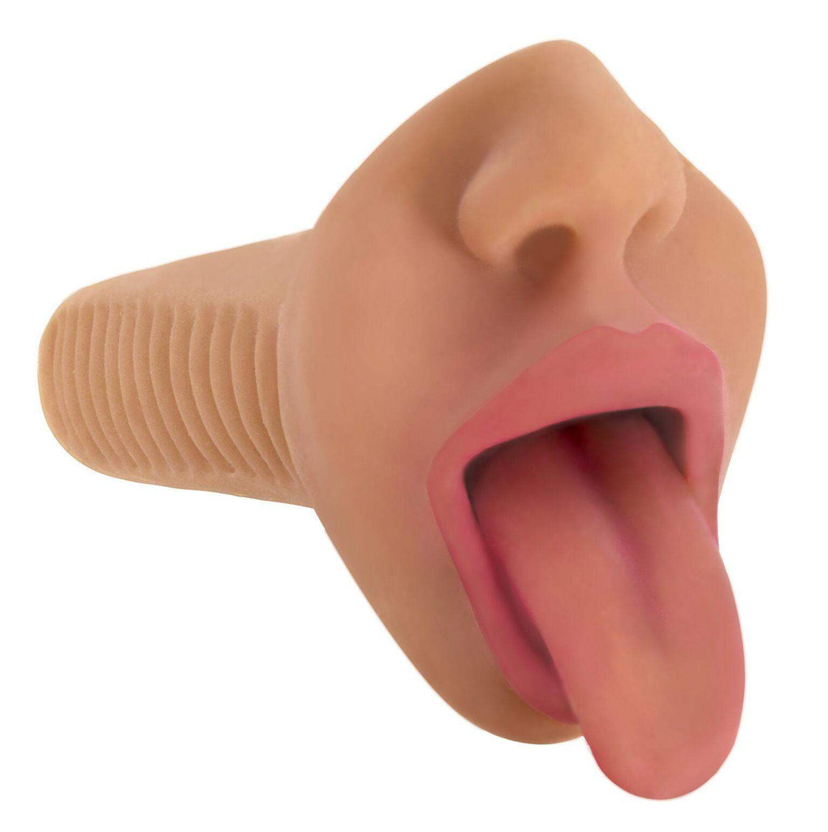 Mistress Selene Vibrating Mouth Stroker- Tan - The Dildo Hub