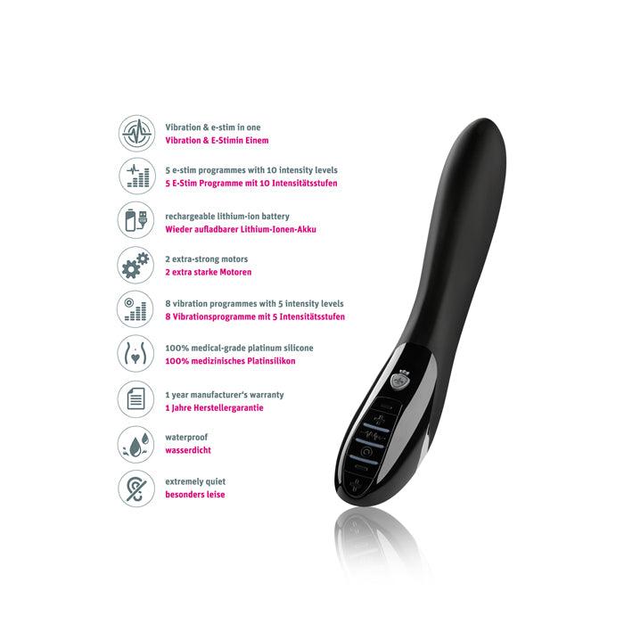 Mystim Electric Eric E-Stim Vibrator-Black Edition - The Dildo Hub