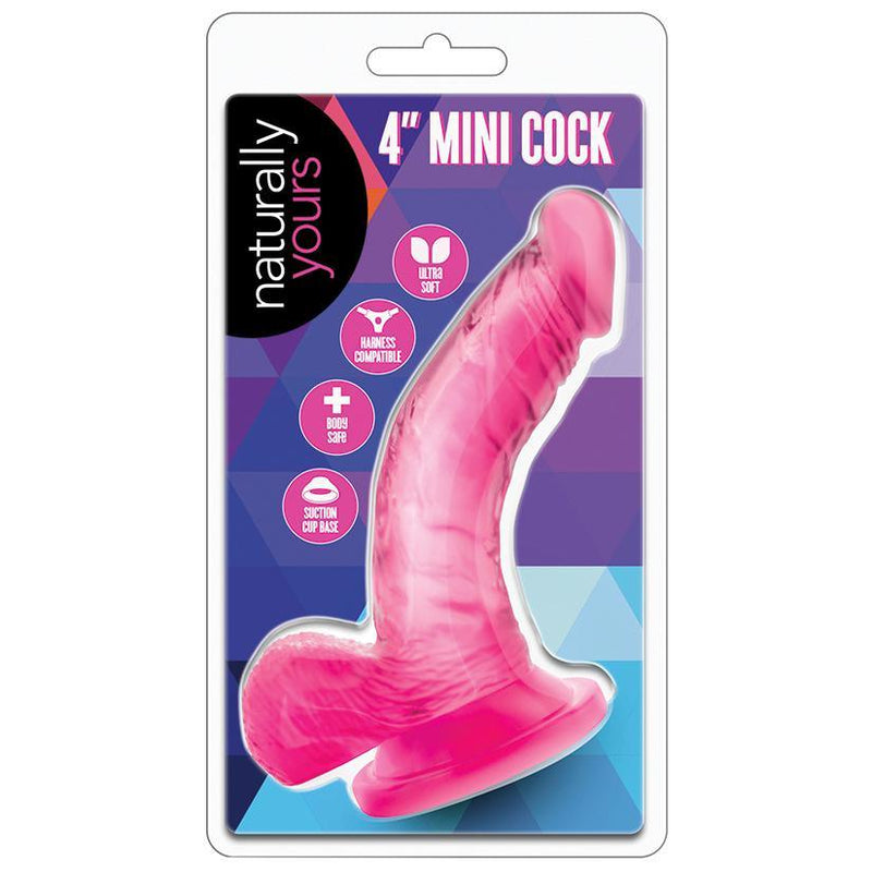 Naturally Yours - 4 Inch Mini Cock - Pink - The Dildo Hub