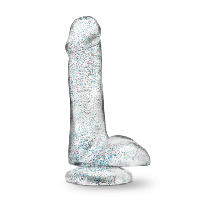 Naturally Yours - 6 Inch Glitter Cock - Sparkling Clear - The Dildo Hub