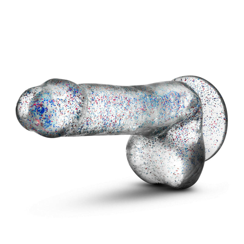 Naturally Yours - 6 Inch Glitter Cock - Sparkling Clear - The Dildo Hub