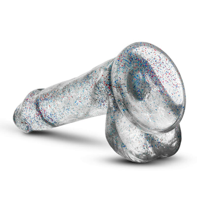 Naturally Yours - 6 Inch Glitter Cock - Sparkling Clear - The Dildo Hub