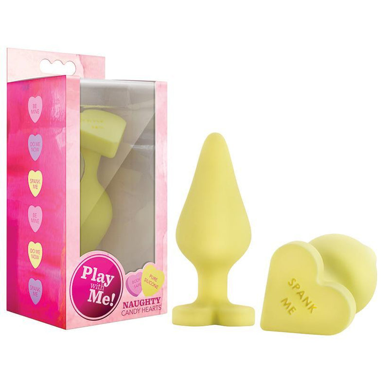 Naughty Candy Heart - Spank Me - Yellow - The Dildo Hub