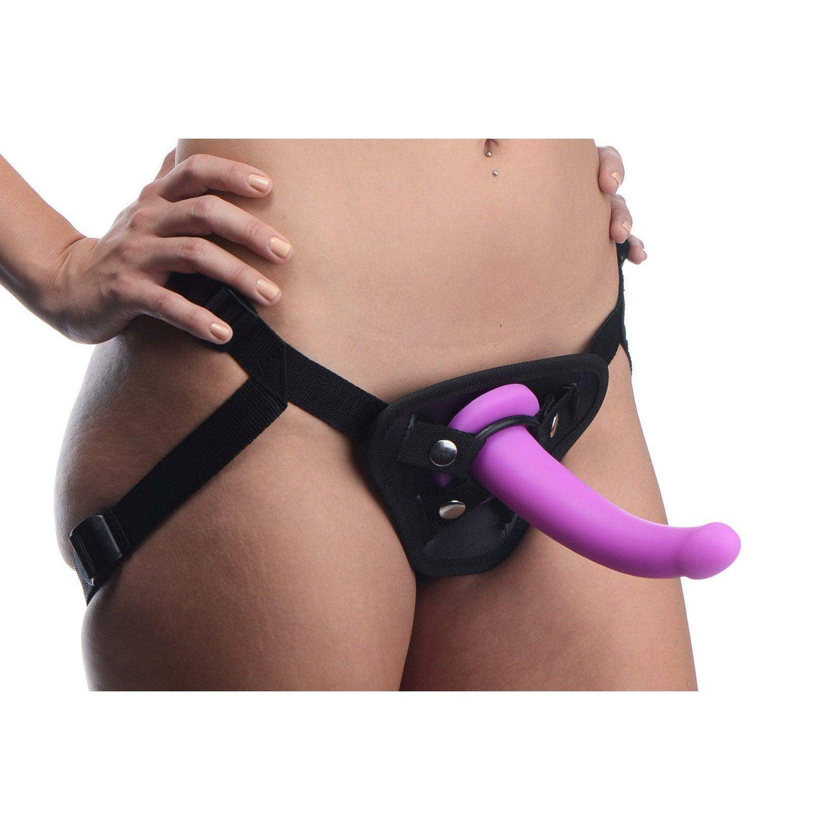 Navigator Silicone G-Spot Dildo with Harness - The Dildo Hub