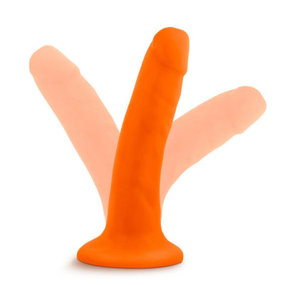 Neo - 5.5 Inch Dual Density Cock - Neon Orange - The Dildo Hub