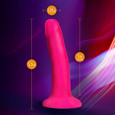 Neo - 5.5 Inch Dual Density Cock - Neon Pink - The Dildo Hub