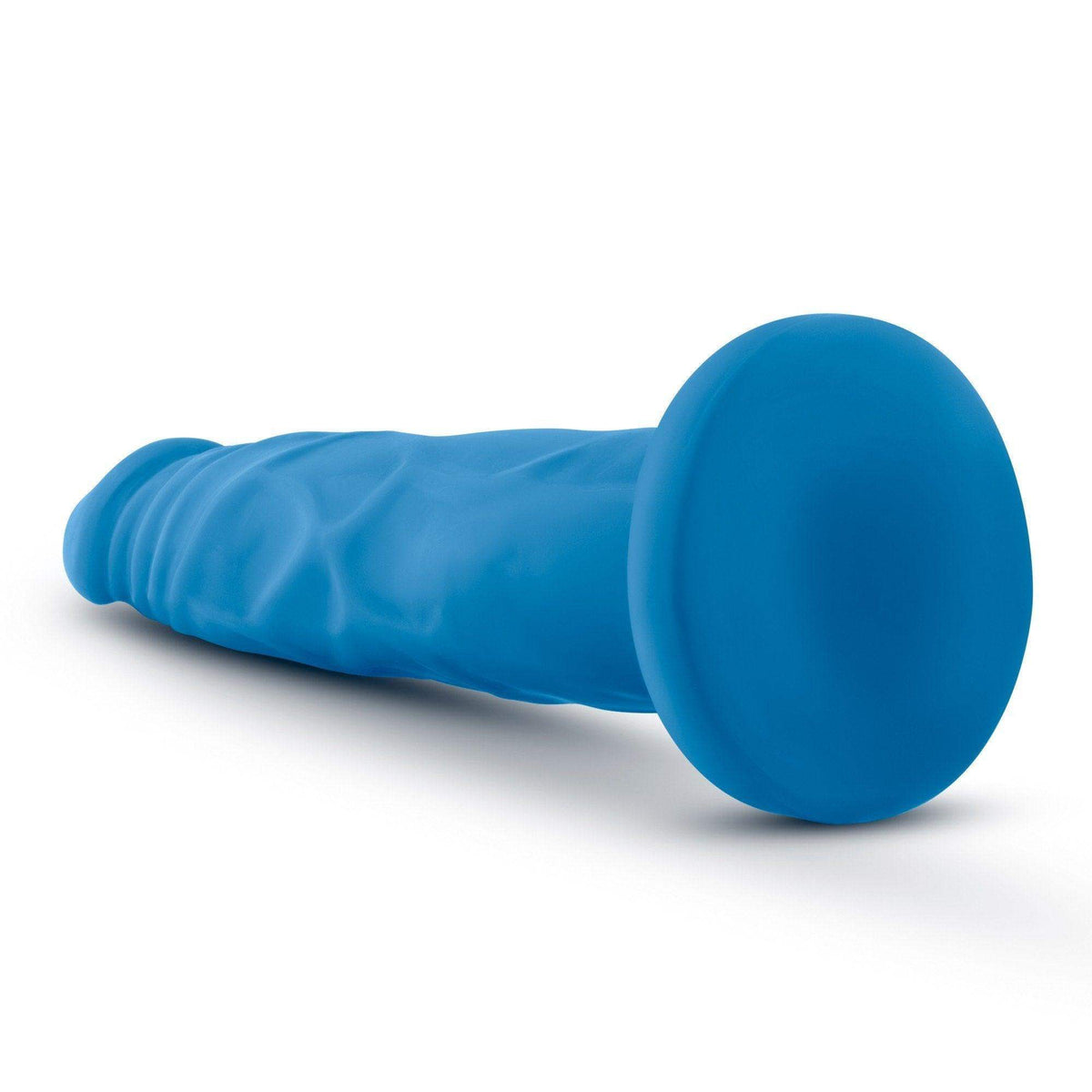 Neo - 7.5 Inch Dual Density Cock - Neon Blue - The Dildo Hub