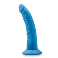 Neo Elite Silicone Dual Density Cock-Neon Blue 7.5 Inch