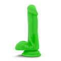 Neo Elite Silicone Dual Density Cock with Balls-Neon Green 6 Inch