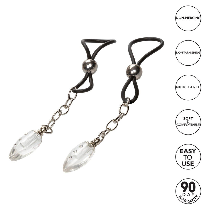 Nipple Play Non-Piercing Nipple Jewelry Crystal Teardrop | CalExotics - The Dildo Hub