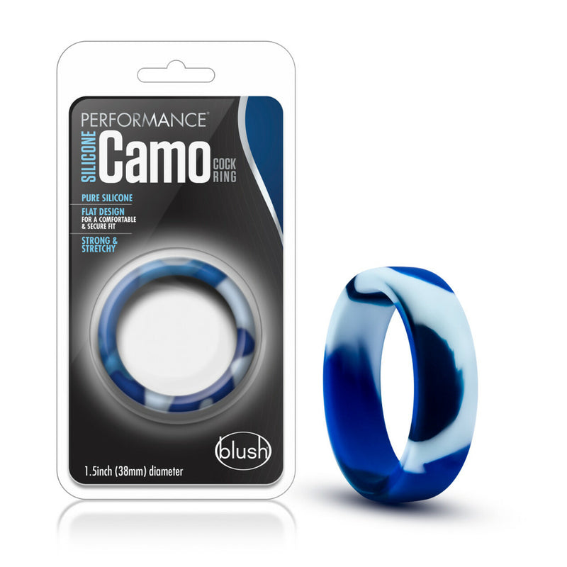 Performance - Silicone Camo Cock Ring - Blue Camoflauge | Blush  from The Dildo Hub