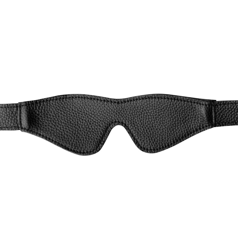 Onyx Leather Blindfold - The Dildo Hub