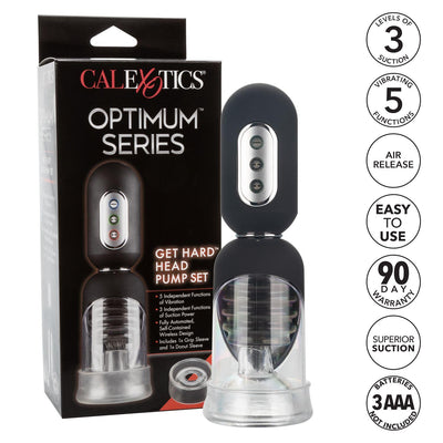 Optimum Series Get Hard Head Penis Pump Set | CalExotics - The Dildo Hub