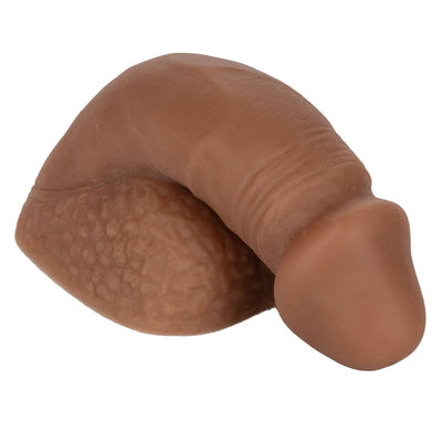 Packer Gear 4 inch. Silicone Packing Penis - Brown | CalExotics - The Dildo Hub