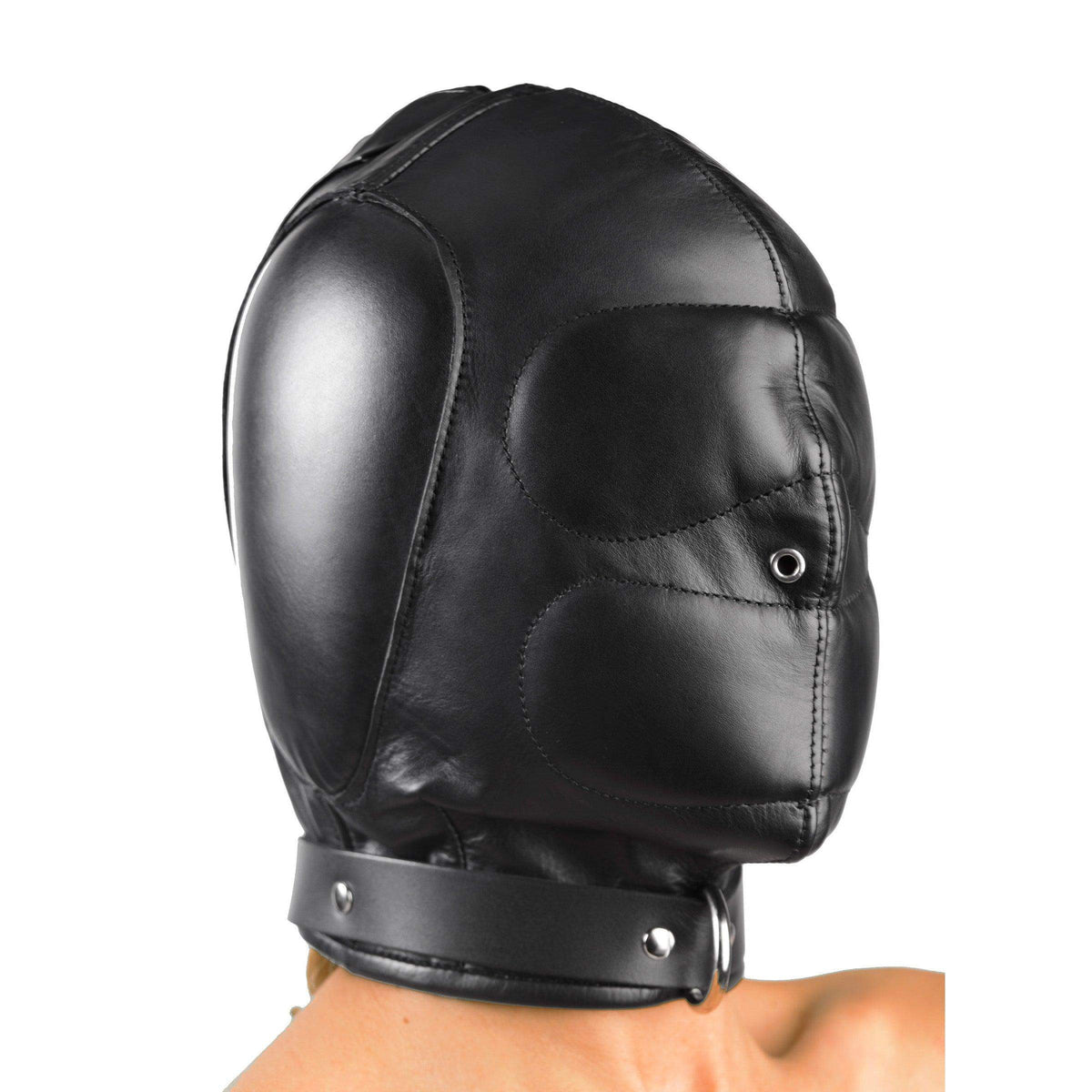 Padded Leather Hood - MediumLarge - The Dildo Hub