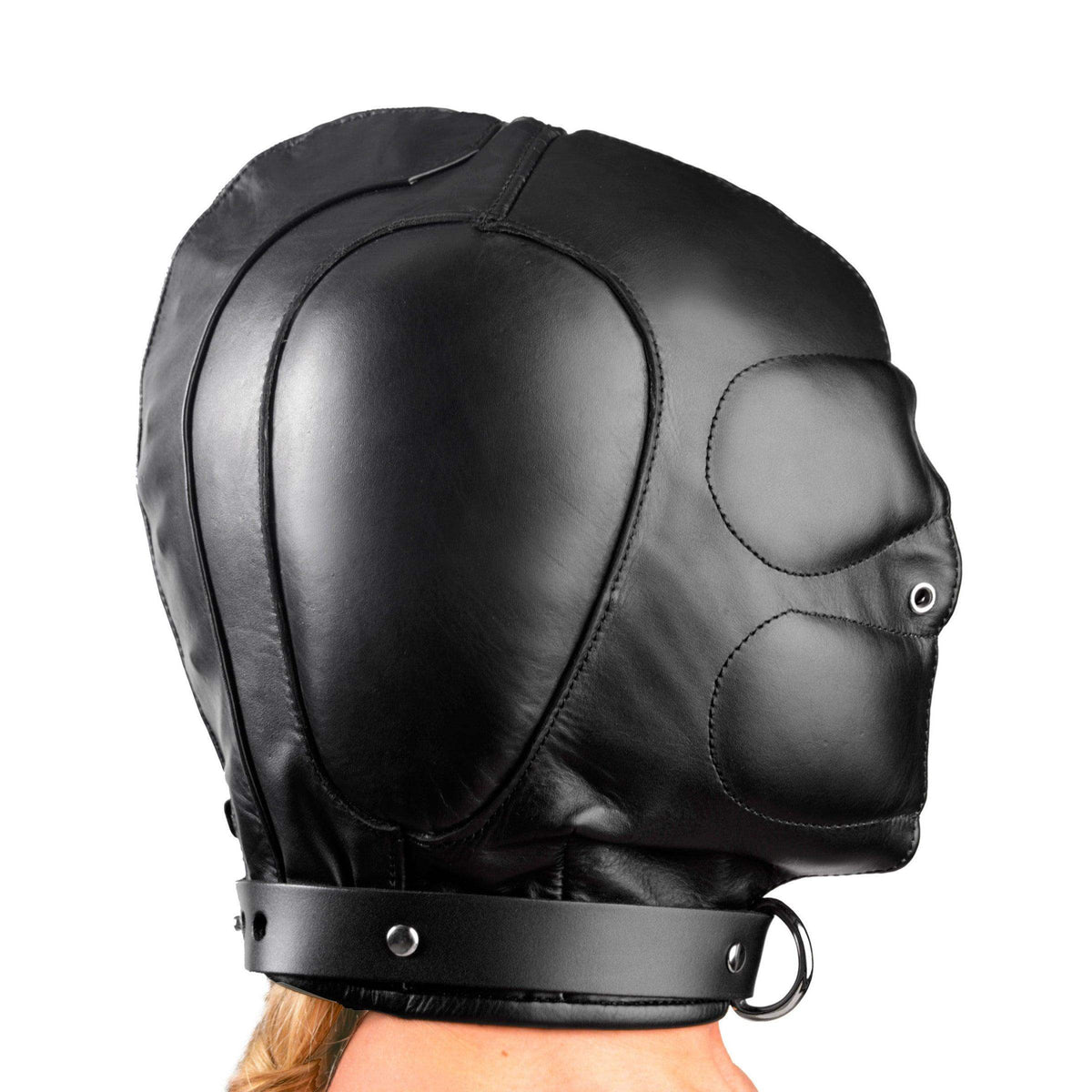 Padded Leather Hood - MediumLarge - The Dildo Hub