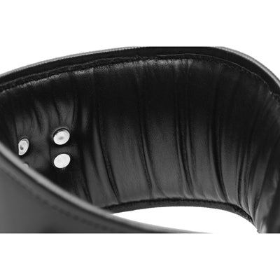 Padded Leather Locking Posture Collar - The Dildo Hub