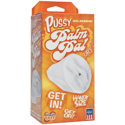 Palm Pal Frosted Ultraskyn Pocket Pussy - Clear | Doc Johnson - The Dildo Hub