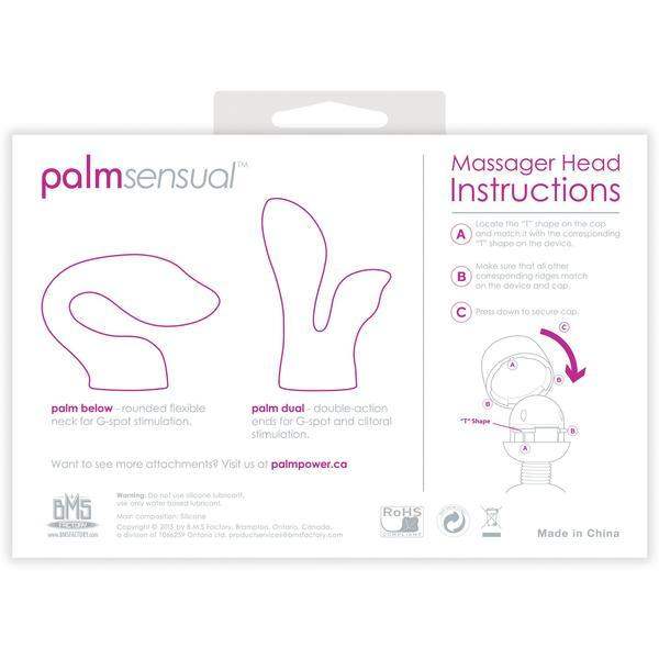 Palm Sensual Accessories - 2 Silicone Heads (For use with PalmPower) | BMS Factory - The Dildo Hub