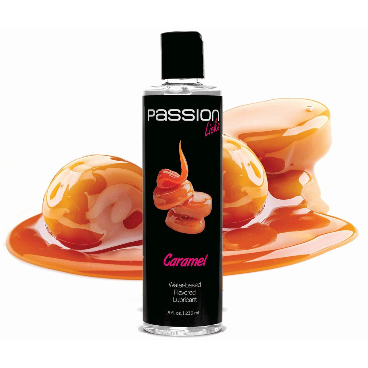 Passion Licks Caramel Water Based Flavored Lubricant - 8 oz - The Dildo Hub