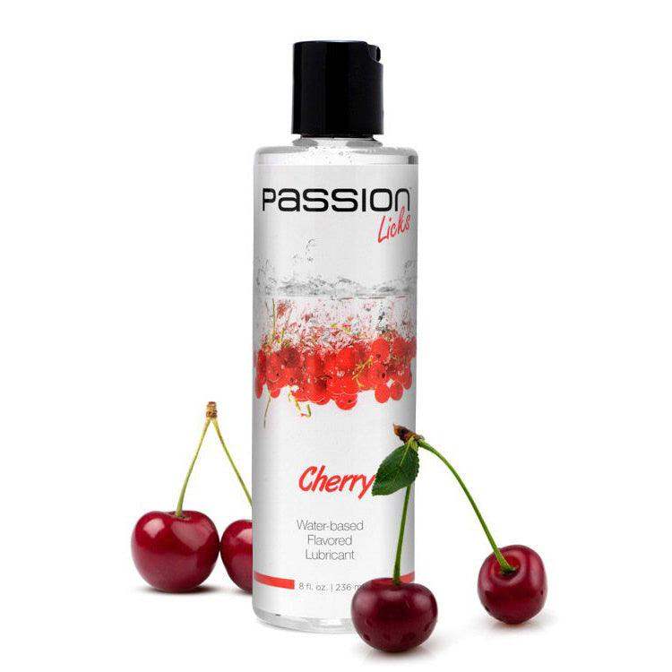 Passion Licks Cherry Water Based Flavored Lube - 8 oz - The Dildo Hub