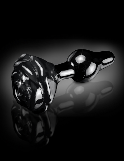 Icicles No. 77 Black Rose Glass Butt Plug | Pipedream  from thedildohub.com