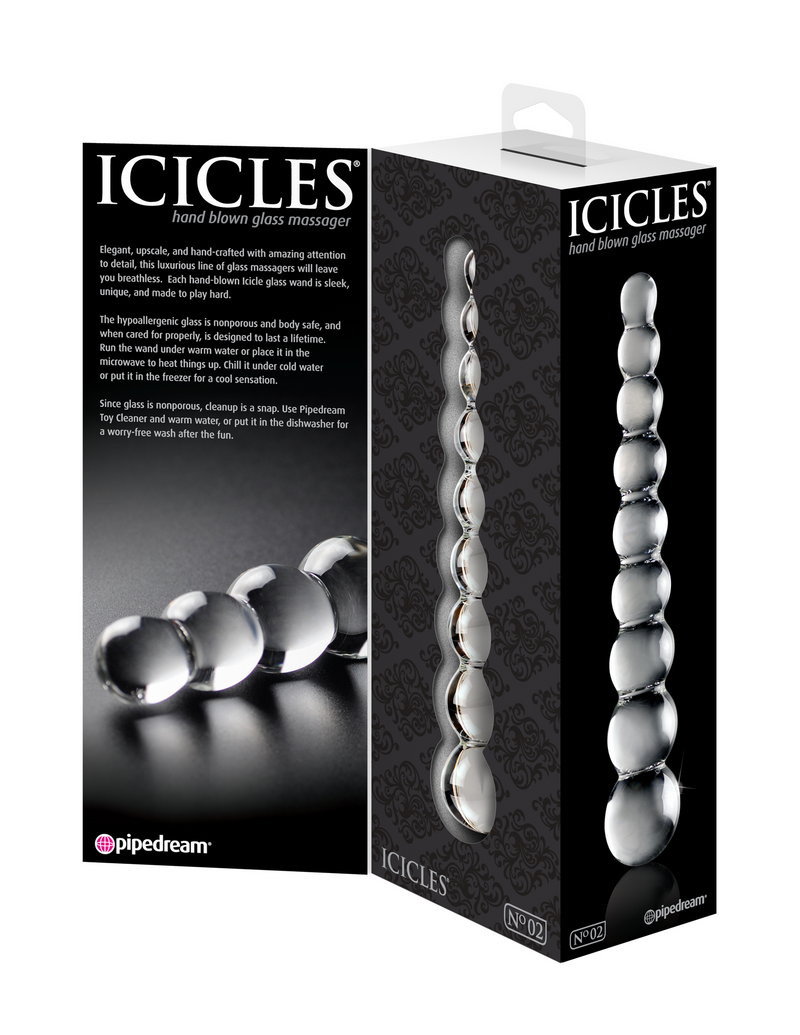 Icicles No. 2 Clear Glass Beads Dildo | Pipedream  from thedildohub.com
